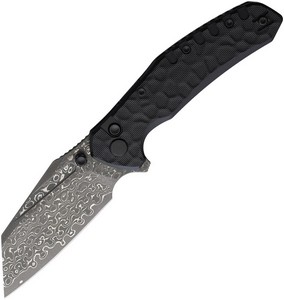 CRSB510BKTM Critical Strike Shamu Button Lock Pocket Knife Damascus