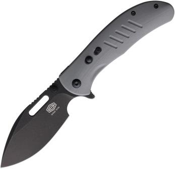 CRSTL505GRBW Critical Strike Zulu Button Lock Pocket Knife Gray