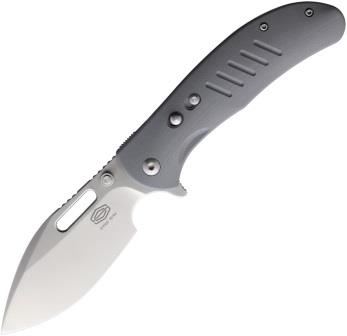 CRSTL505GRSA Critical Strike Zulu Button Lock Pocket Knife Gray