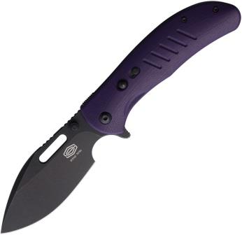 CRSTL505PLBW Critical Strike Zulu Button Lock Pocket Knife Purple