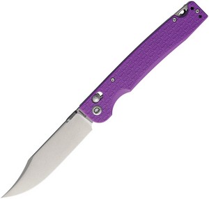 DGRPKFPRSW Daggerr Pike Crossbar Lock Pocket Knife Stonewash Purple