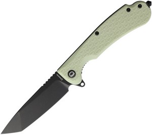 DGRYKGLBW Daggerr Yakuza Linerlock Pocket Knife Glow Black Stonewash