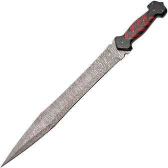 DM5047 Damascus Braided Ruby Short Sword
