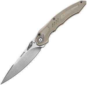 DTK1101GD Dreamtech Linerlock Pocket Knife G10 Beige