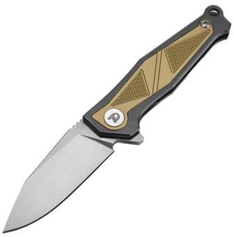 DTK1339Y Dreamtech Framelock Pocket Knife Titanium Gold Zirconium