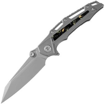 DTK3385Y Dreamtech Framelock Pocket Knife Titanium Carbon Fiber