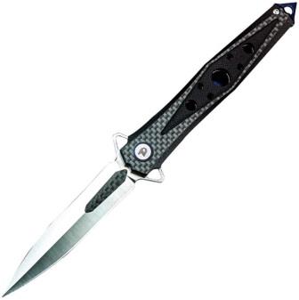 DTK3392C Dreamtech Linerlock Pocket Knife Carbon Fiber G10 Black