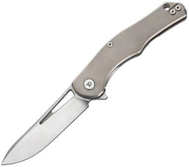 DTK3398TG Dreamtech Framelock Pocket Knife Titanium Gray