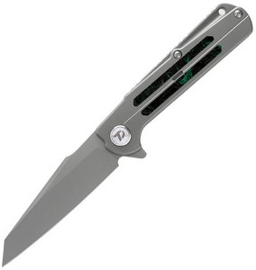 DTK3403GR Dreamtech Framelock Pocket Knife Titanium Carbon Fiber Green