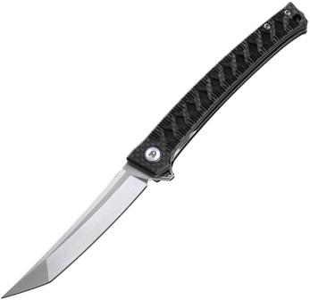 DTK3406C Dreamtech Linerlock Pocket Knife Carbon Fiber G10 Black