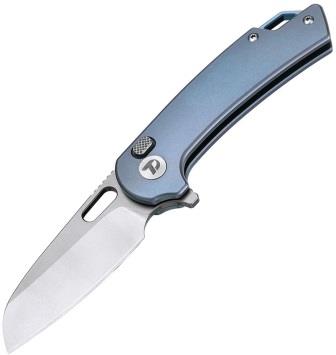 DTK3599BL Dreamtech Button Lock Pocket Knife Titanium Blue