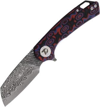 DTK3599MRD Dreamtech Linerlock Pocket Knife Damascus Red