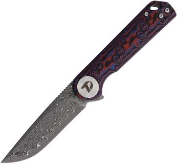 DTK3897MRD Dreamtech Linerlock Pocket Knife Damascus Red