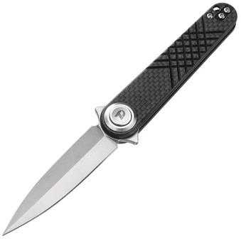 DTK4052CF Dreamtech Button Lock Pocket Knife Carbon Fiber