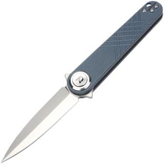 DTK4052GBL Dreamtech Button Lock Pocket Knife G10 Blue