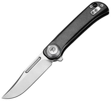 DTK4055AB Dreamtech Button Lock Pocket Knife Aluminum Black