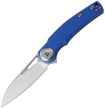 DTK4130GBL Dreamtech Button Lock Pocket Knife G10 Blue