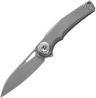 DTK4130TG Dreamtech Button Lock Pocket Knife Titanium Gray