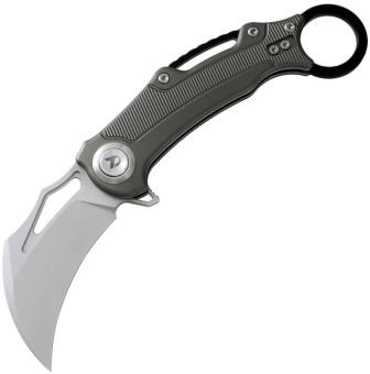 DTK4221AG Dreamtech Button Lock Pocket Knife Karambit Gray