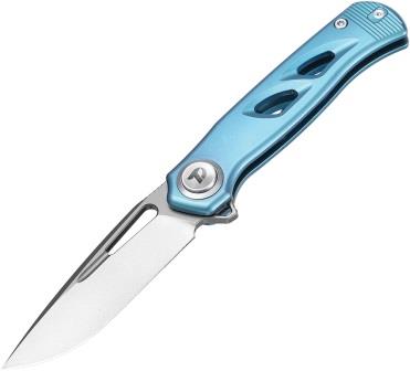 Dreamtech Button Lock Pocket Knife Titanium Blue - DTK4260BL