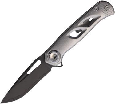 DTK4260CGB Dreamtech Button Lock Pocket Knife Crystal Gray
