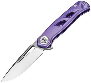 DTK4260VP Dreamtech Button Lock Pocket Knife Titanium Purple