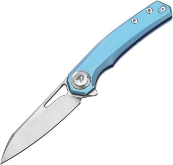 DTK4281BL Dreamtech Button Lock Pocket Knife Titanium Teal