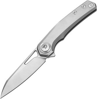 DTK4281G Dreamtech Button Lock Pocket Knife Titanium