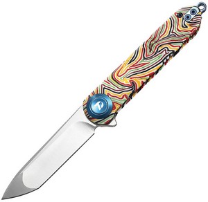 DTK4324GY Dreamtech Pivot Button Lock Pocket Knife G10