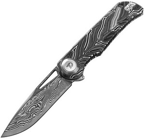 DTK4384GG Dreamtech Pivot Button Lock Pocket Knife G10 Black White