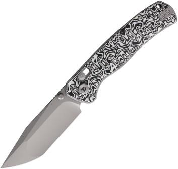 DTK4508MBW Dreamtech Crossbar Lock Pocket Knife Micarta Black White