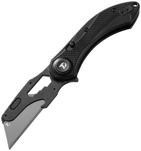 DTK4518GB Dreamtech D4518 Utility Button Lock Pocket Knife Black