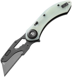 DTK4518GJ Dreamtech D4518 Utility Button Lock Pocket Knife Jade