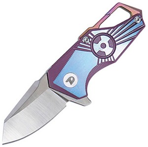 DTK5313PB Dreamtech Framelock Pocket Knife Titanium Purple Blue