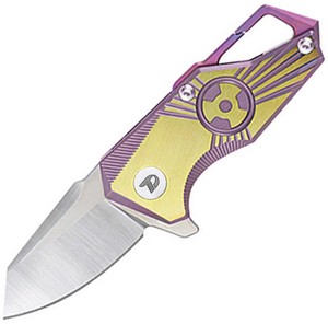 DTK5313PG Dreamtech Framelock Pocket Knife Titanium Purple Gold
