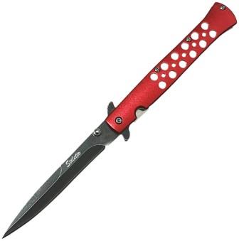 ElitEdge Linerlock Pocket Knife Spring Assisted Opening Red - EE10A128RD