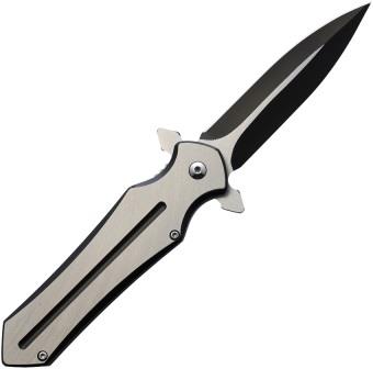 EE10A38BS ElitEdge Linerlock Pocket Knife Spring Assisted Black