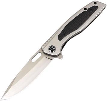 EE10B001SL ElitEdge Linerlock Pocket Knife Silver