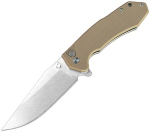 EE10B022DT ElitEdge Button Lock Pocket Knife Desert Tan
