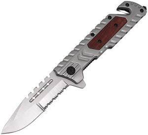 EE10B031LGYW ElitEdge Rescue Linerlock Pocket Knife Silver
