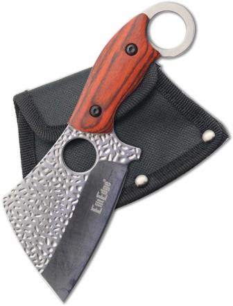 EE20664SW ElitEdge Cleaver Fixed Blade Knife Wood