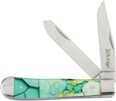 ER42452LG Elk Ridge Trapper Pocket Knife Light green