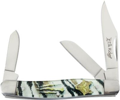 ER42453BK Elk Ridge Stockman Pocket Knife Black/White