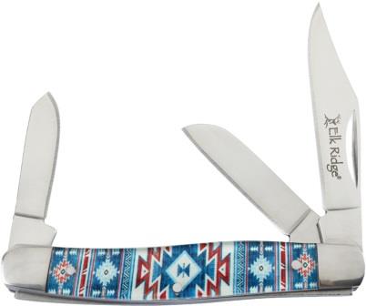 ER42453BL Elk Ridge Stockman Pocket Knife Blue