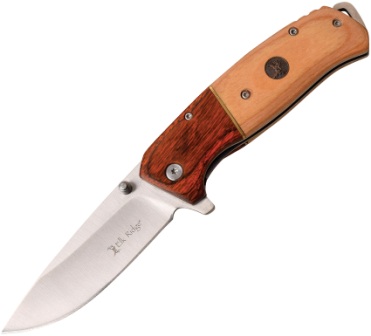 ERA950BN Elk Ridge Linerlock Pocket Knife Spring Assisted Brown