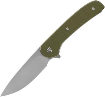FF009G Ferrum Forge Knife Works Gent 2.0 Linerlock Pocket Knife Green