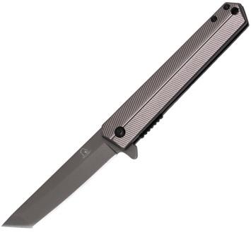 FLNKS1315GY Falcon Linerlock Pocket Knife Spring Assisted Opening Gray
