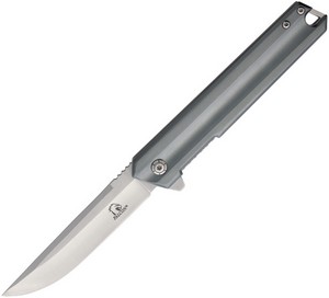 FLNKS2110GY Falcon Linerlock Pocket Knife Spring Assisted Opening Gray