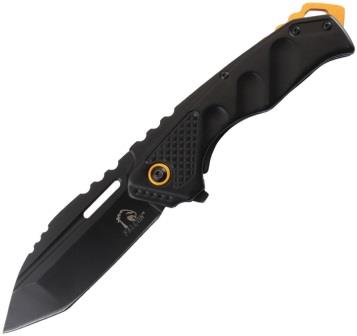 FLNKS3331BK Falcon Framelock Pocket Knife Spring Assisted Opening Black