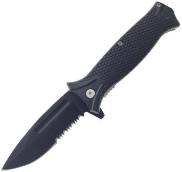 FLNKS5568BK Falcon Linerlock Pocket Knife Spring Assisted Opening Black